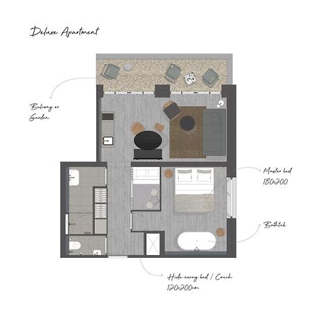 Boutique Hotel Benedict Noordwijk Exterior photo A floor plan of a typical apartment